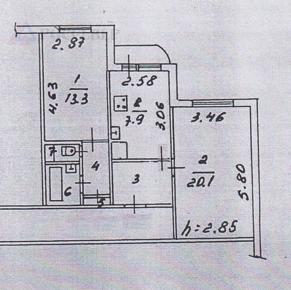 2-х комн. квартира, Ленина пр., д. 27/1а